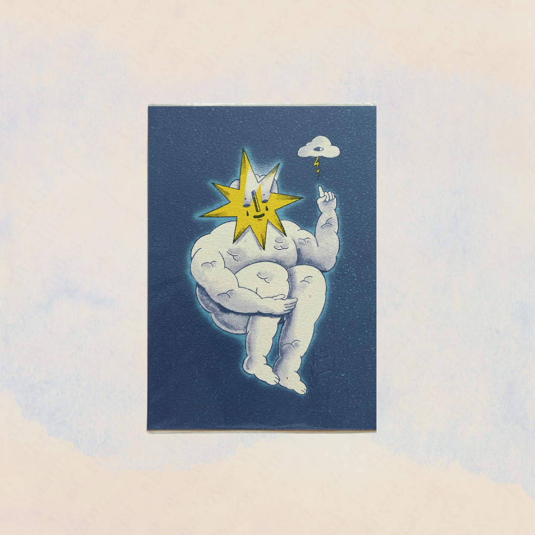 Print A5; “Hombre Nube”