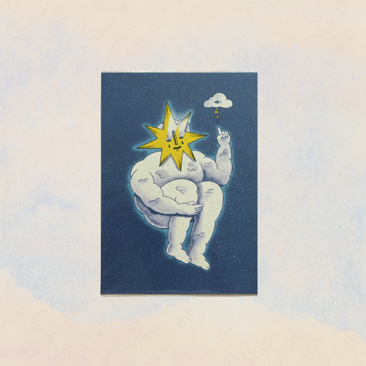 Print A5; “Hombre Nube”